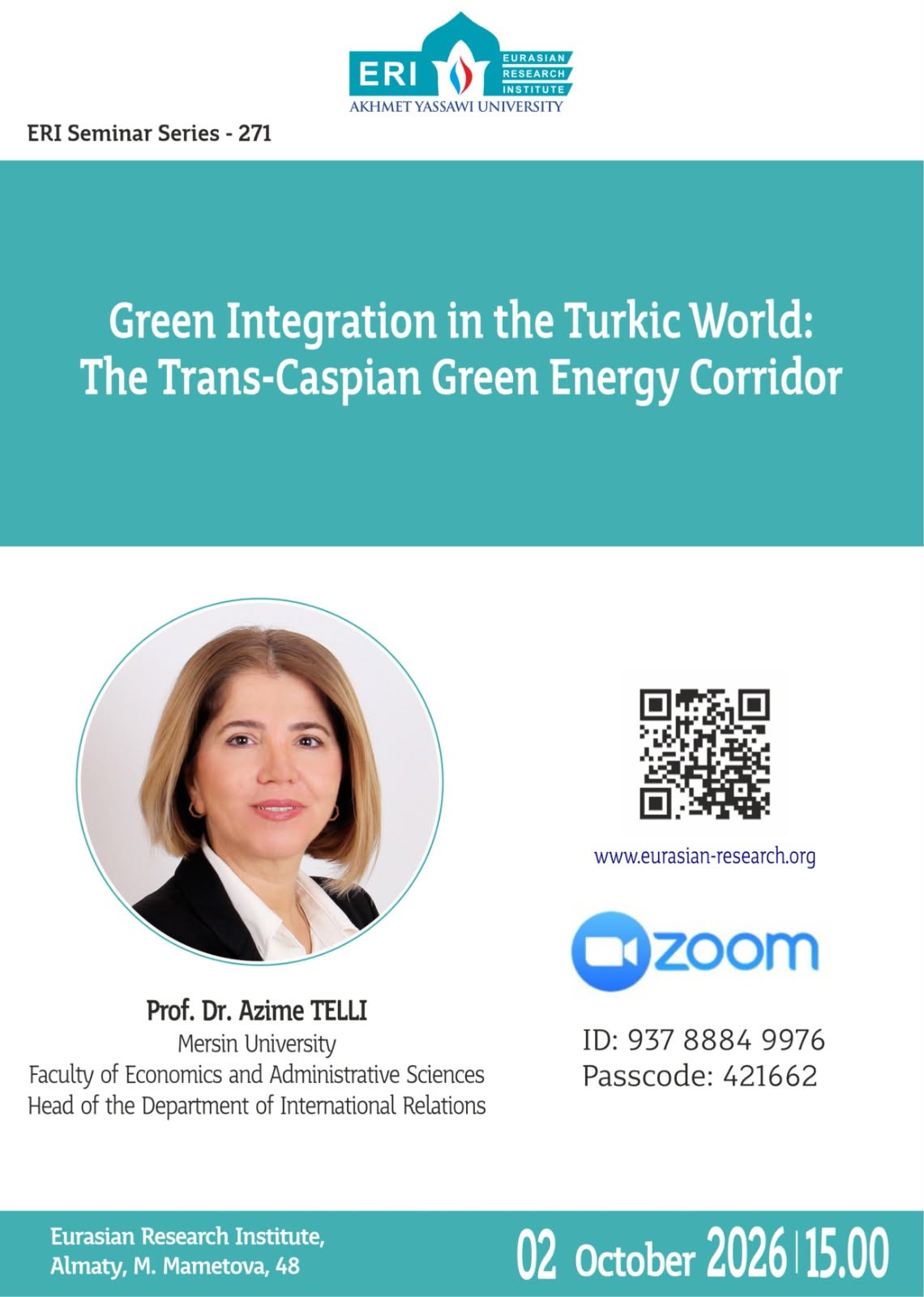 Green Integration in the Turkic World: The Trans-Caspian Green Energy Corridor